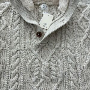 Boys cable sweater in oatmeal